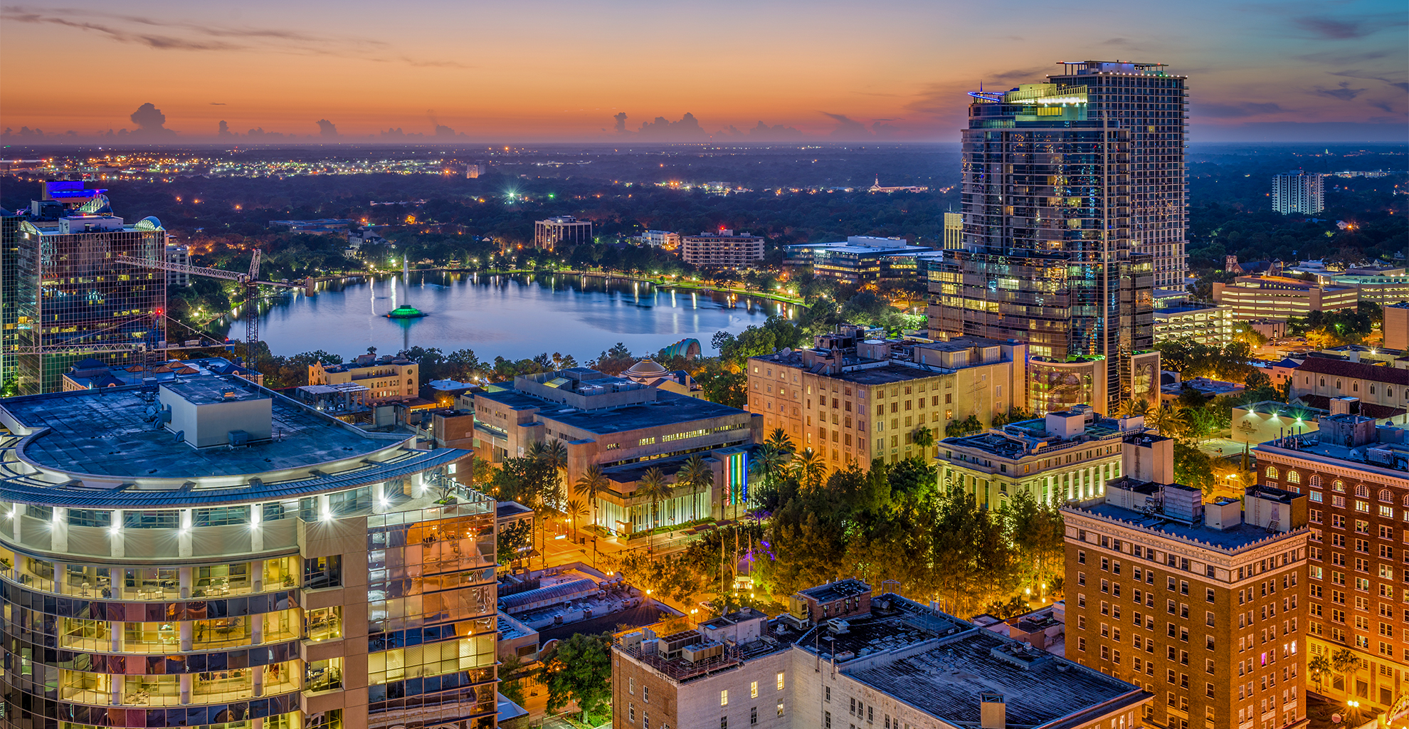 a city at night