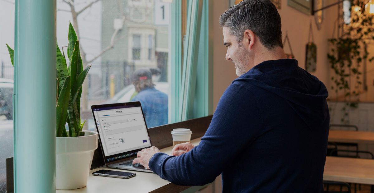 Man working on computer